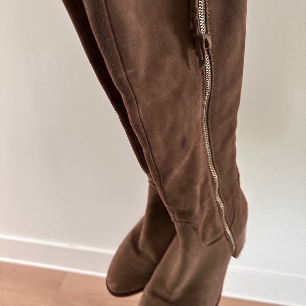 Women's Brown Suede Knee-High Boots - Steve Madden Size 10